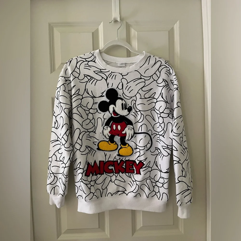 Women’s Disney 100 Mickey Mouse Sketch Graphic Sweatshirt cotton size S